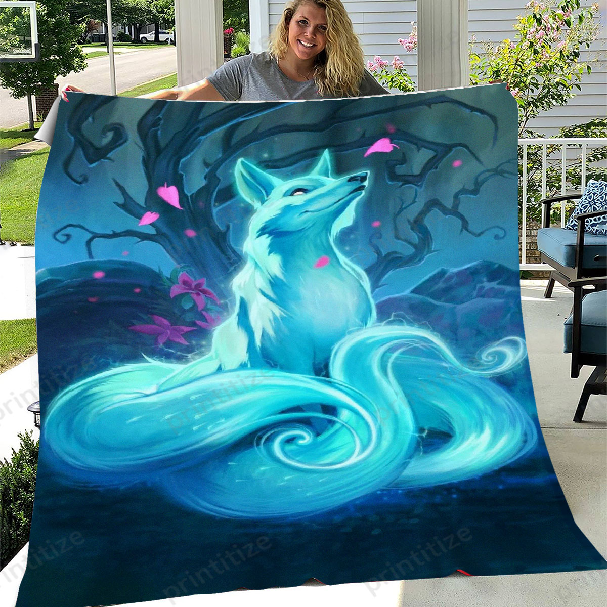Hearthstone Blink Fox Fleece Blanket