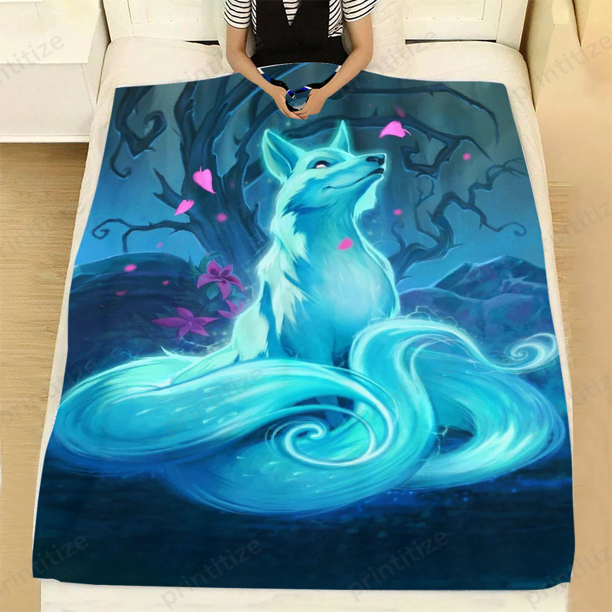 Hearthstone Blink Fox Fleece Blanket