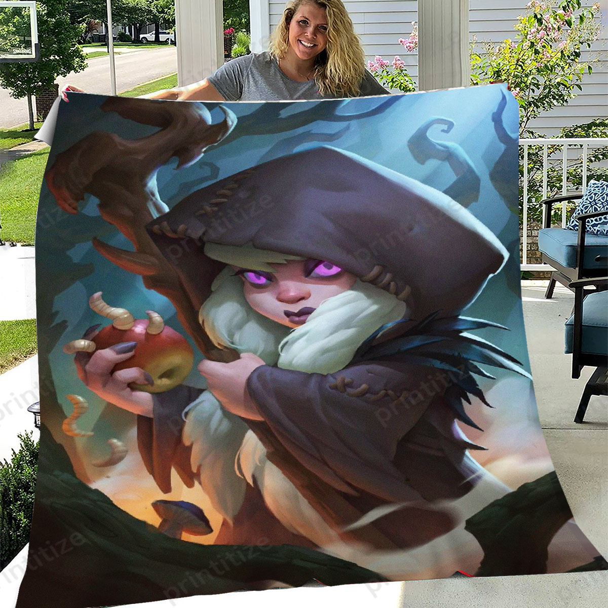 Hearthstone Blood Witch Gretta Fleece Blanket