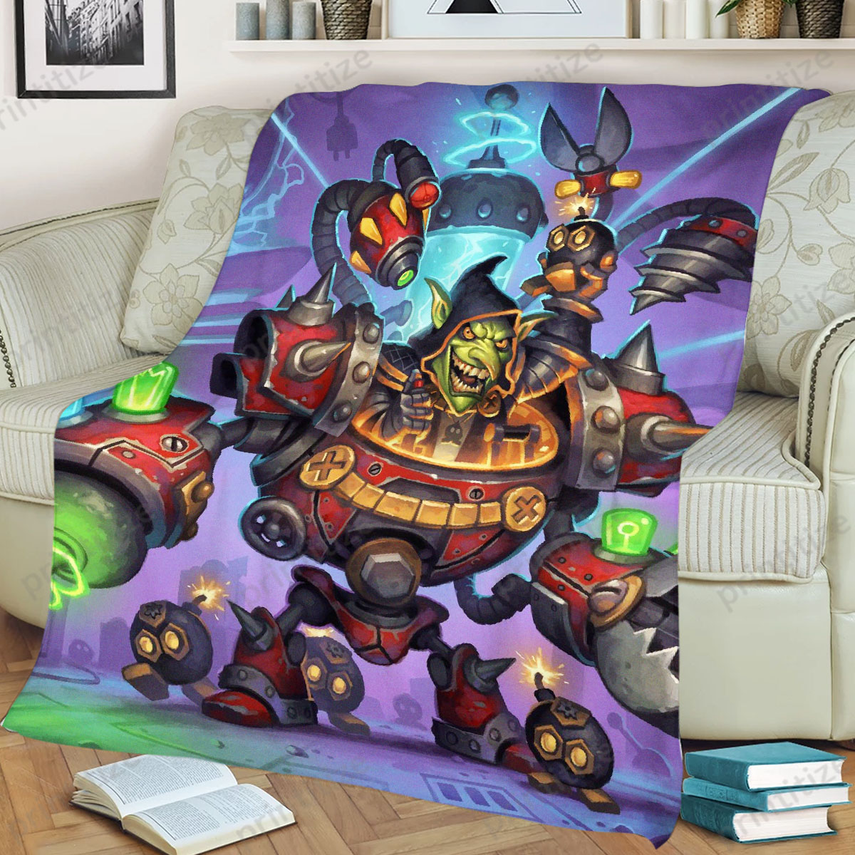 Hearthstone Drboommad Genius Fleece Blanket