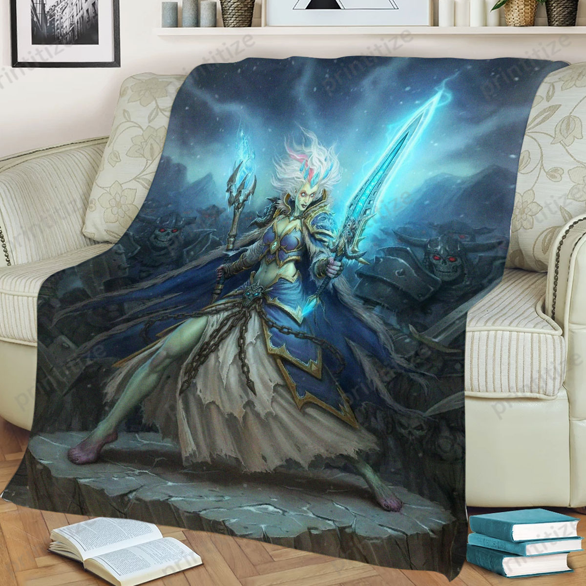 Hearthstone Frost Lich Jaina Fleece Blanket