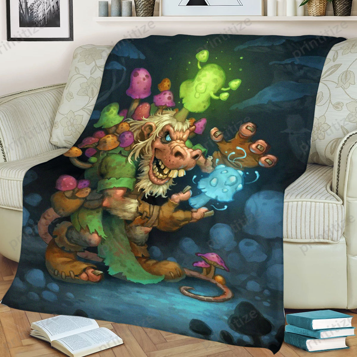 Hearthstone Fungalmancer Fleece Blanket