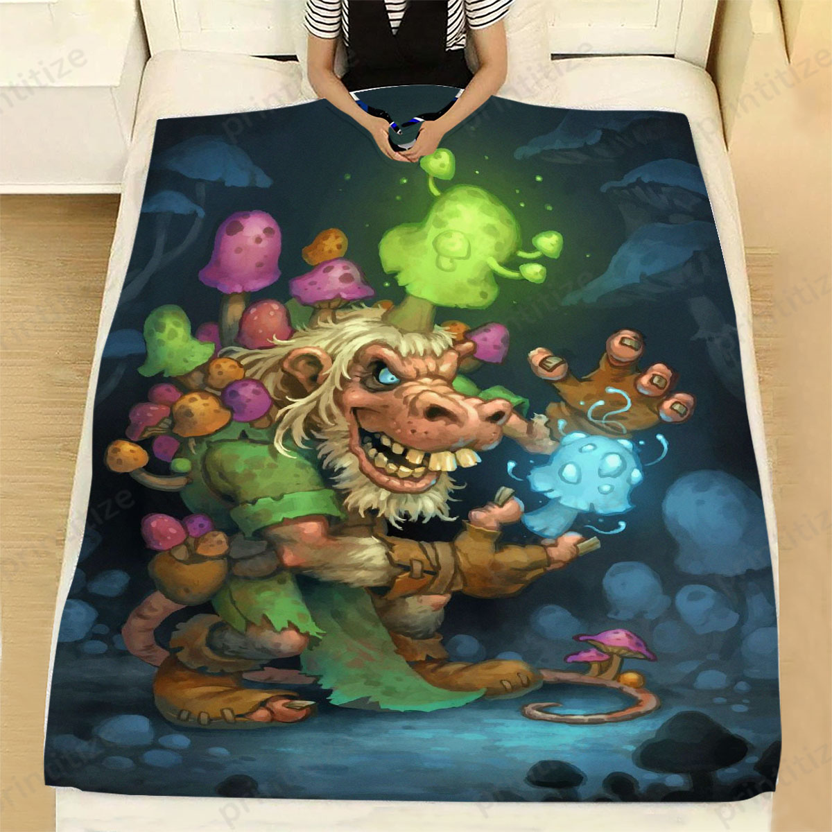 Hearthstone Fungalmancer Fleece Blanket