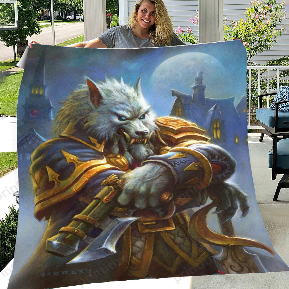 Hearthstone Genn Greymane Fleece Blanket