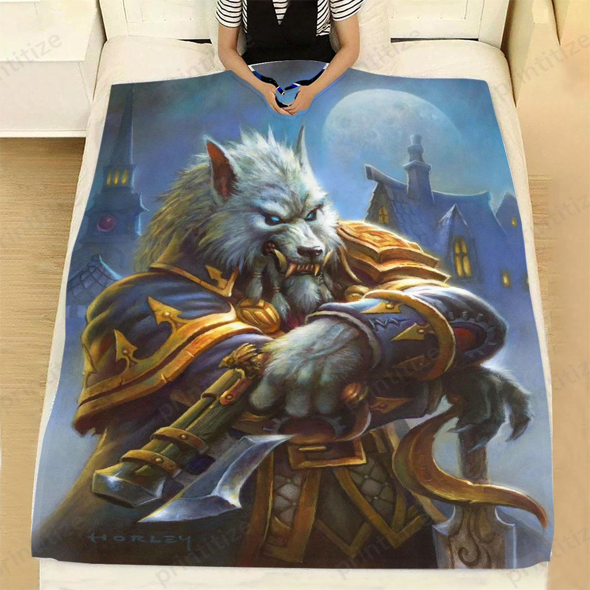Hearthstone Genn Greymane Fleece Blanket