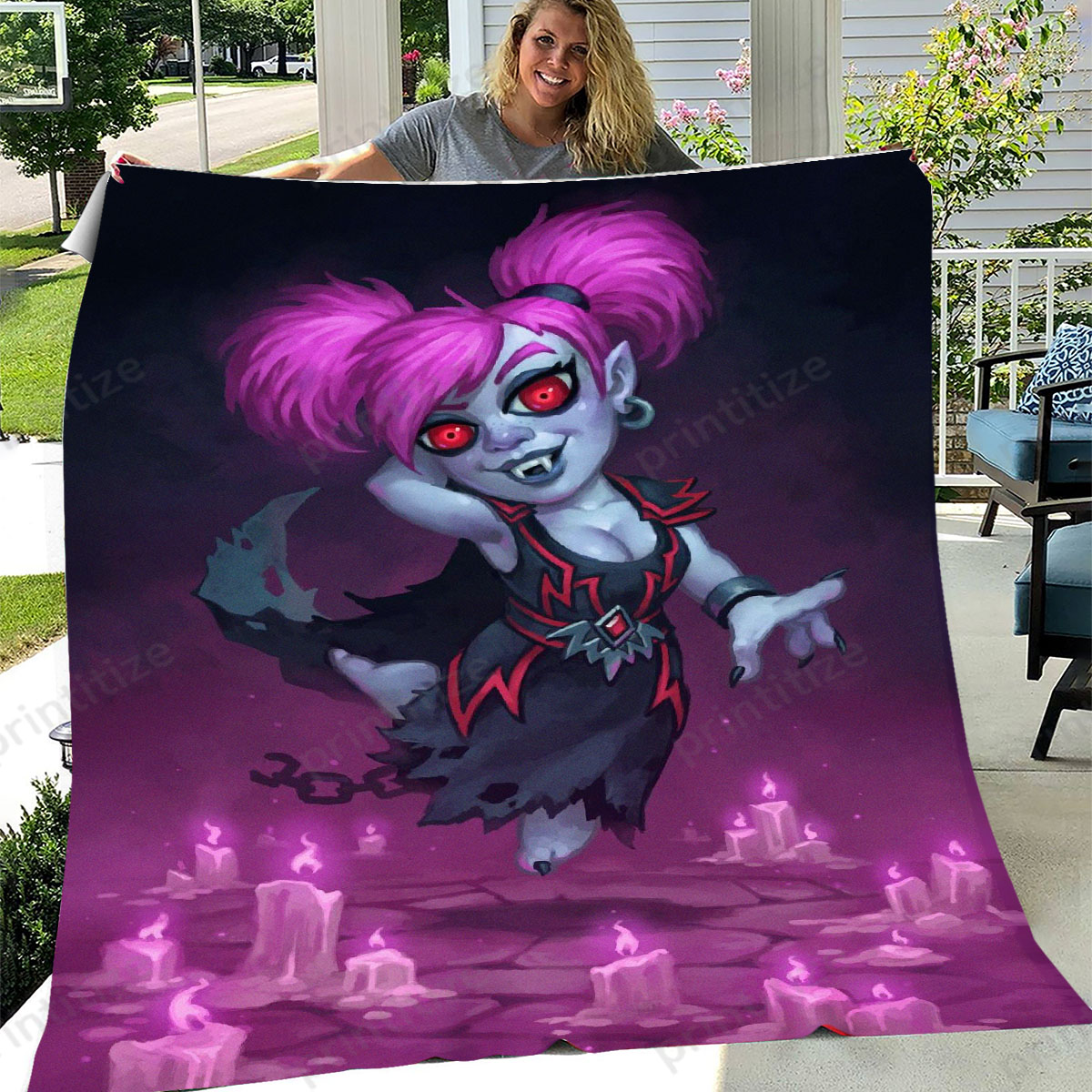 Hearthstone Gnomeferatu Fleece Blanket
