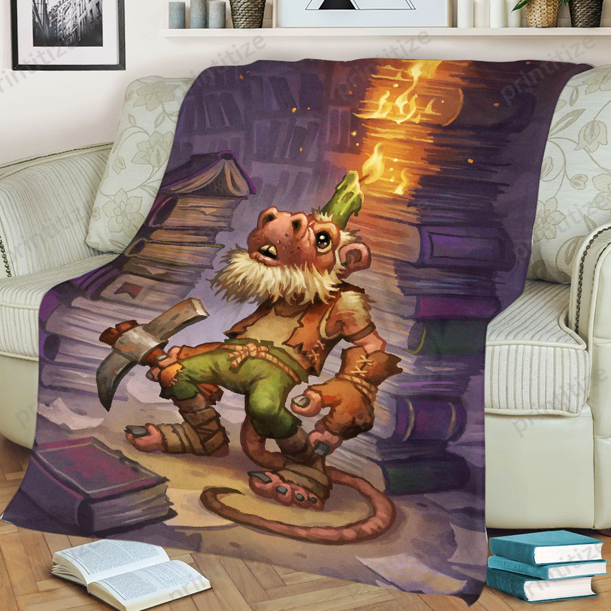 Hearthstone Kobold Librarian Fleece Blanket