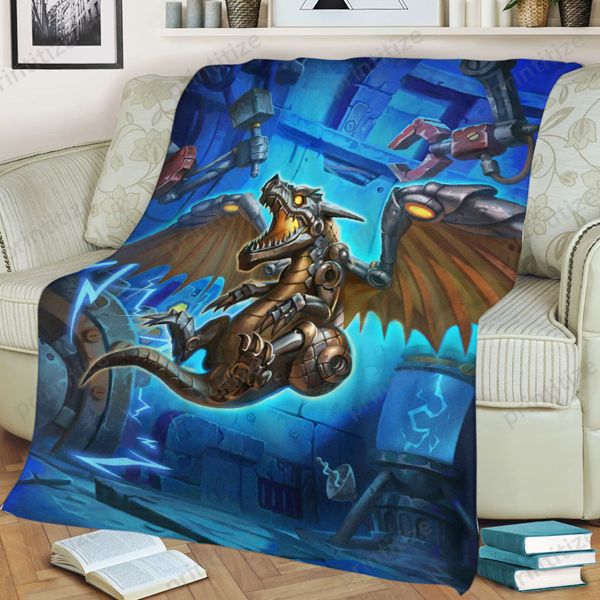 Hearthstone Mechanical Whelp Fleece Blanket