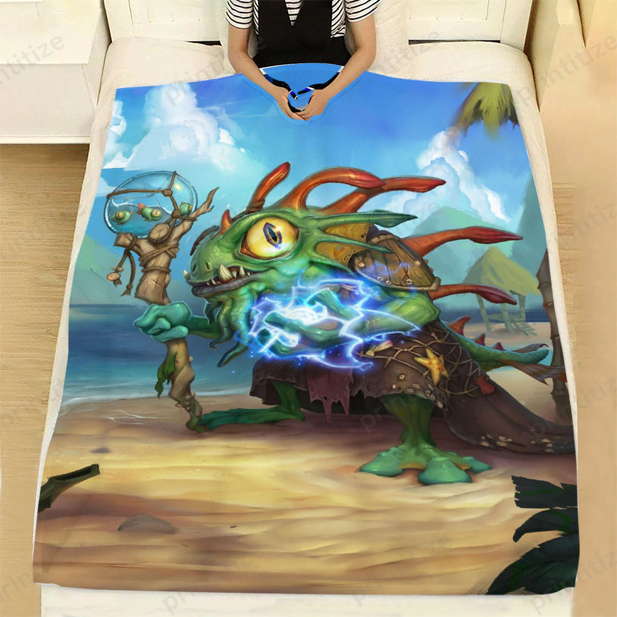 Hearthstone Morgl The Oracle Fleece Blanket