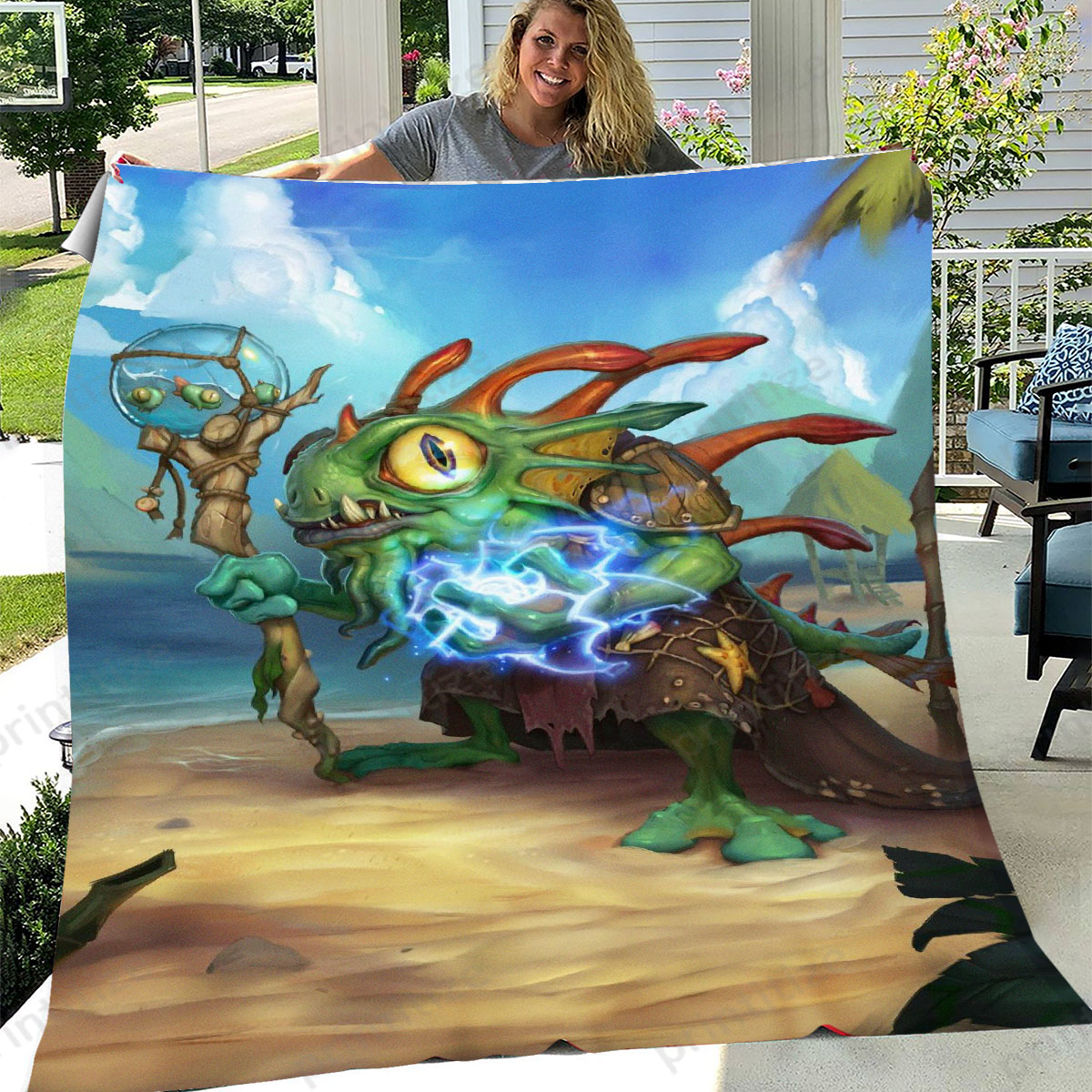 Hearthstone Morgl The Oracle Fleece Blanket