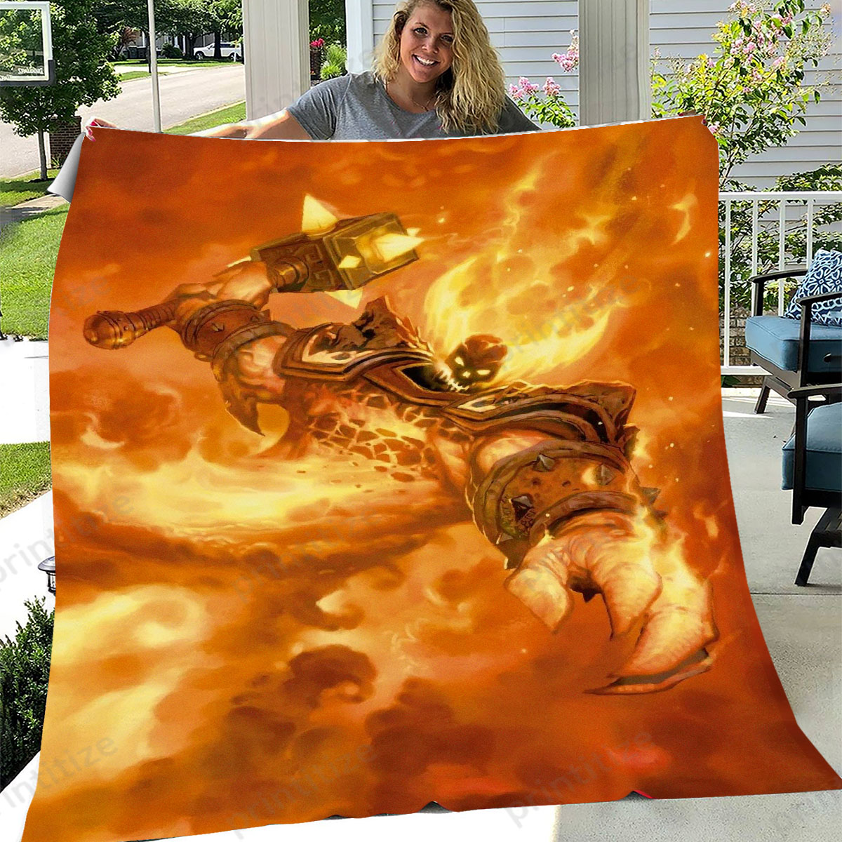 Hearthstone Ragneros The Firelord Fleece Blanket