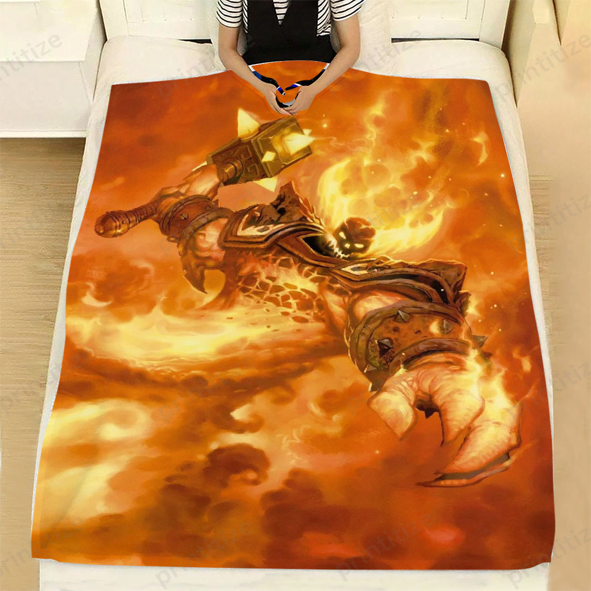 Hearthstone Ragneros The Firelord Fleece Blanket