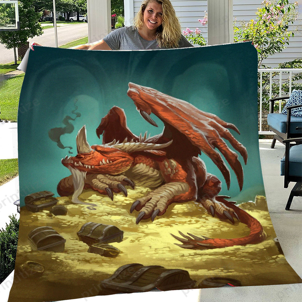 Hearthstone Sleepy Dragon Fleece Blanket