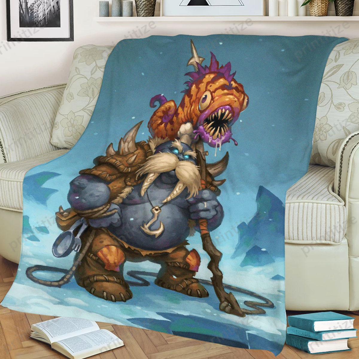 Hearthstone Tuskarr Fisherman Fleece Blanket