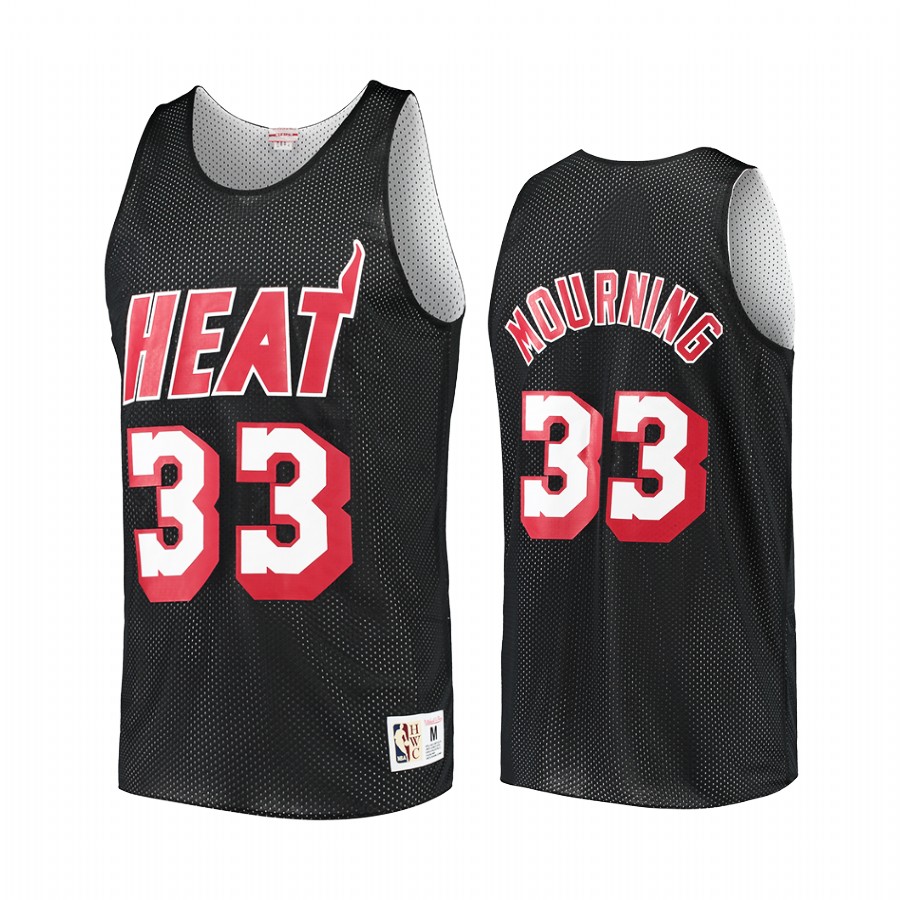 Heat Alonzo Mourning #33 Hardwood Classics Reversible Practice Jersey