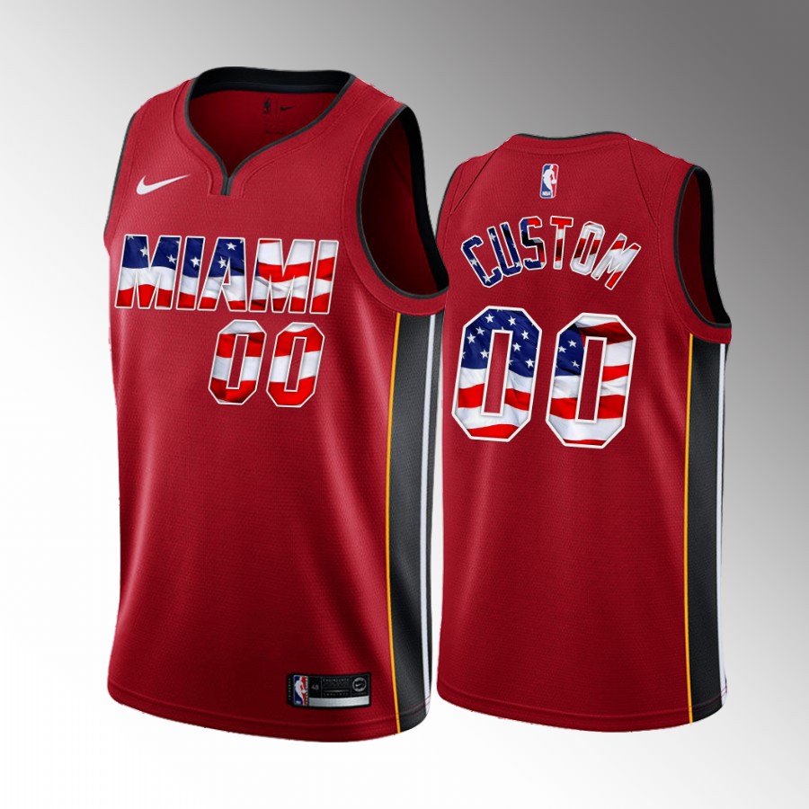 Heat Custom #00 2022 4th of July Jersey