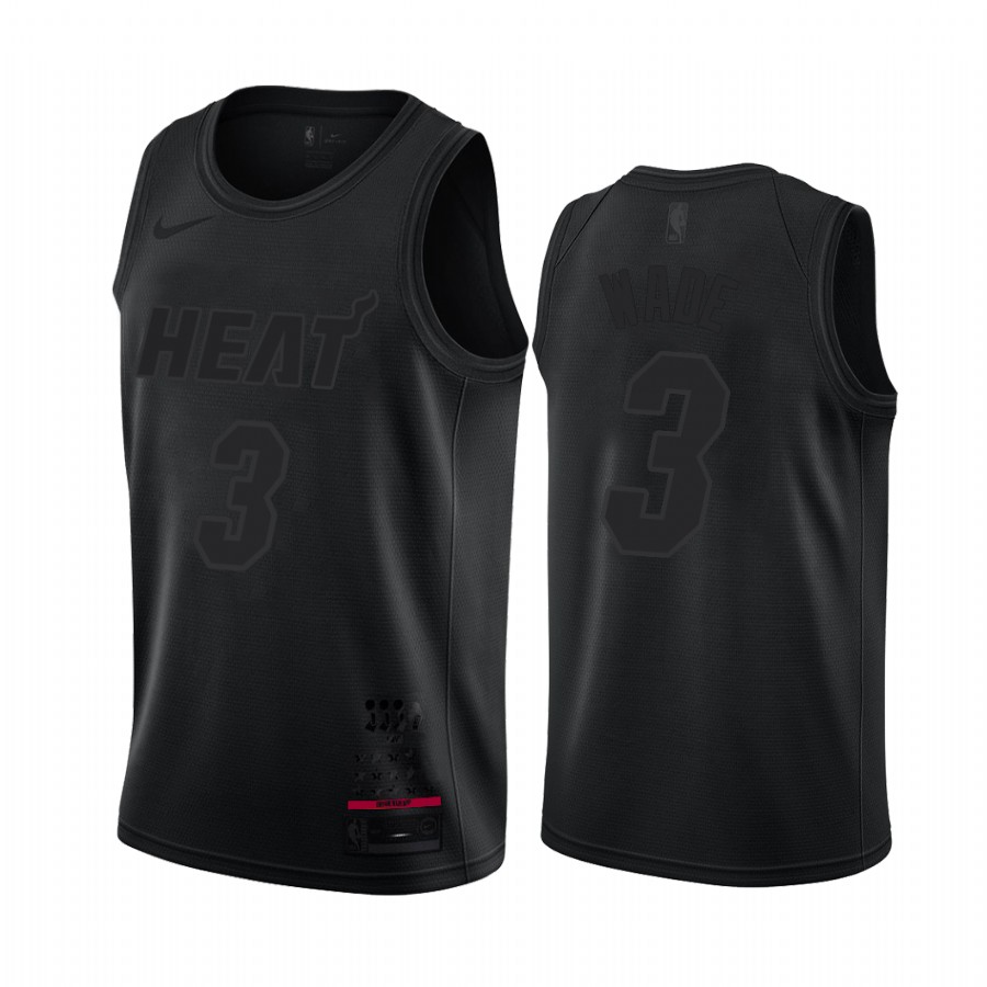 Heat Dwyane Wade #3 MVP Black Jersey