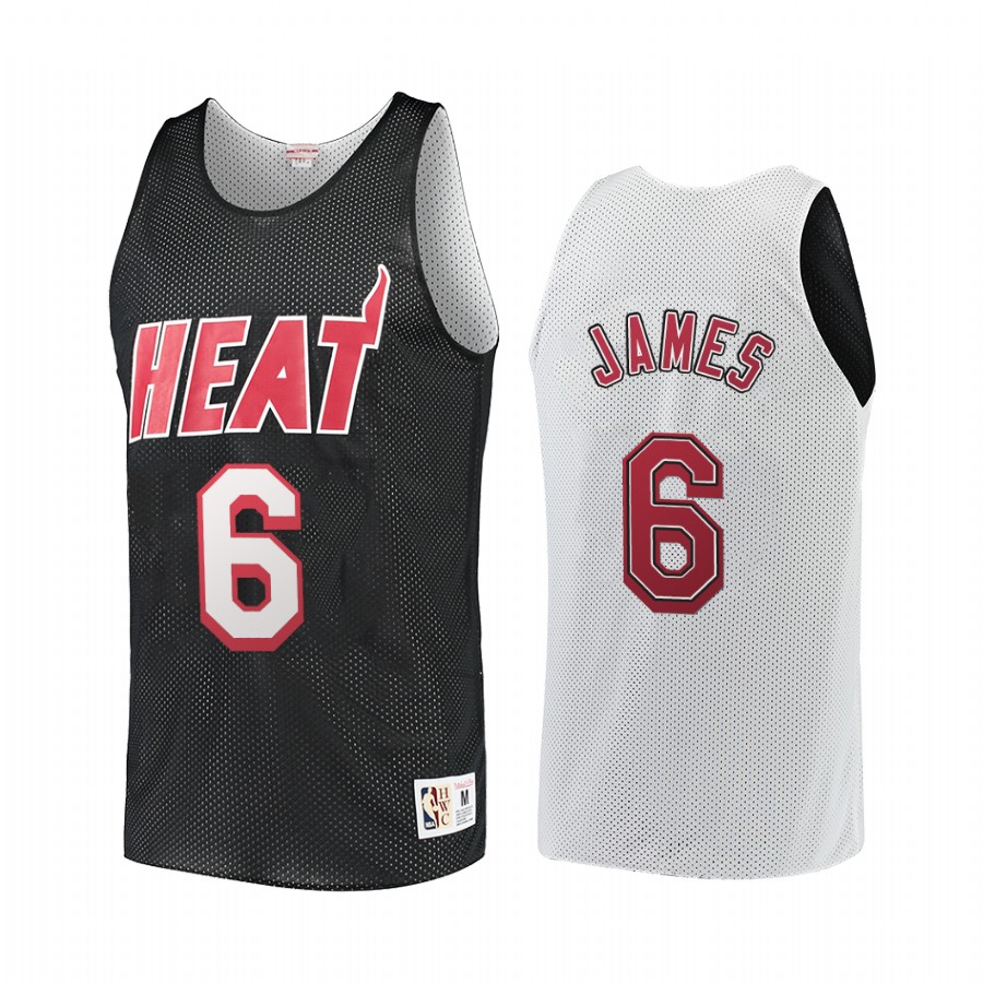 Heat LeBron James #6 Hardwood Classics Reversible Practice Jersey