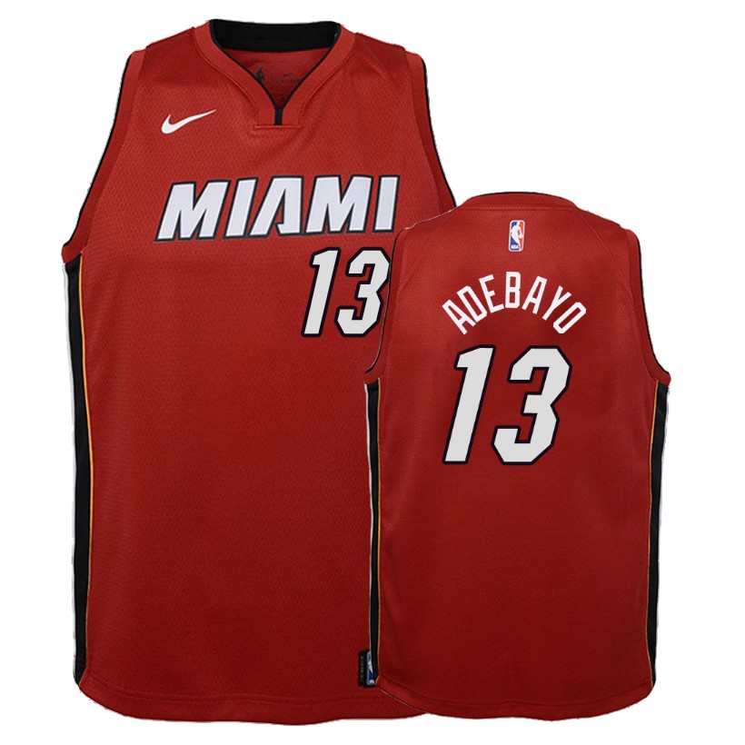 Heat Youth Bam Adebayo #13 Statement Red Jersey