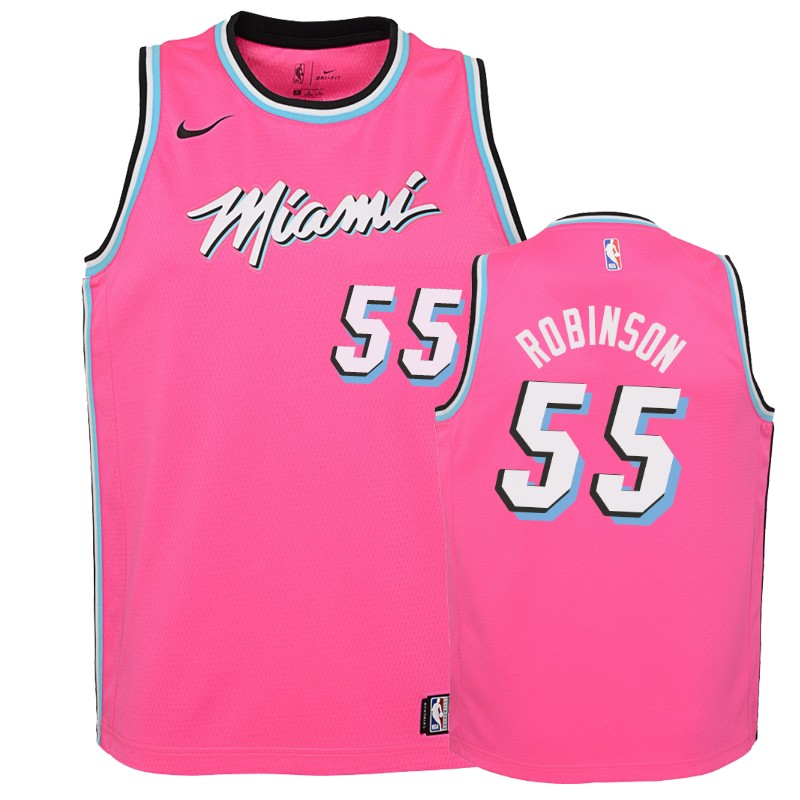 Heat Youth Duncan Robinson #55 2018-19 Earned Pink Jersey