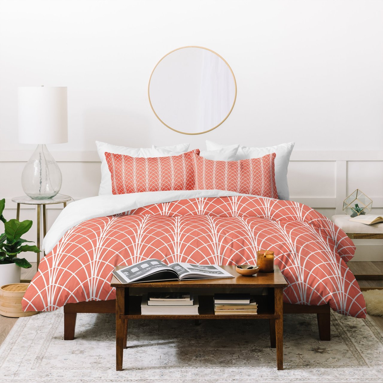 Heather Dutton Arcada Persimmon Duvet Cover Bedding Set