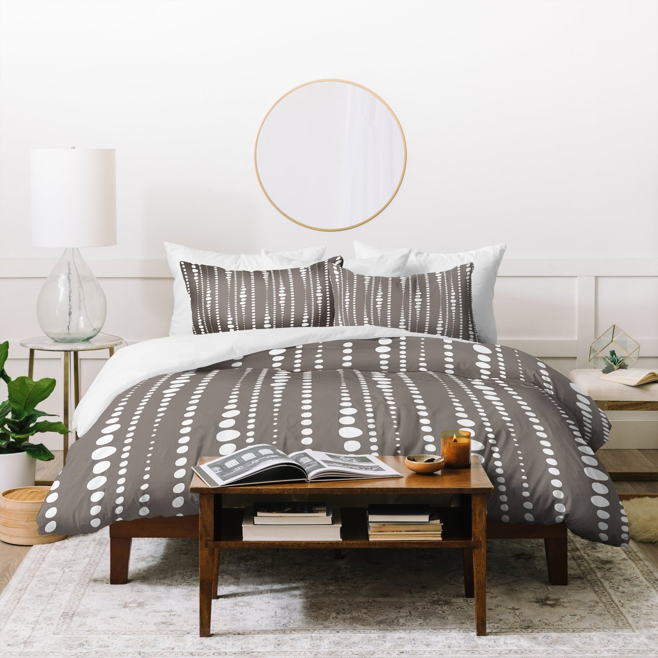 Heather Dutton Bestrewn Stone Duvet Cover Bedding Set