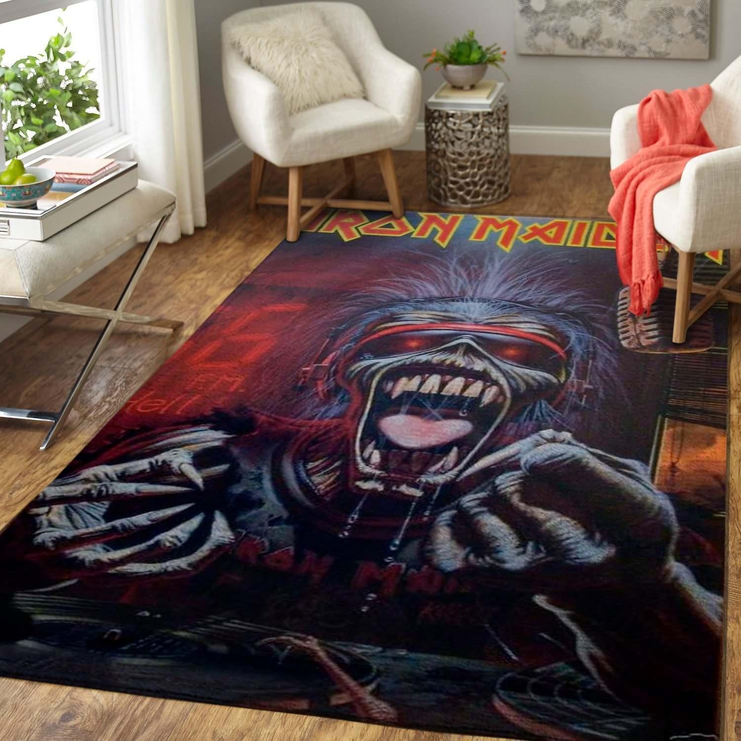 Heavy Metal Iron Maiden Area Rectangle Rug