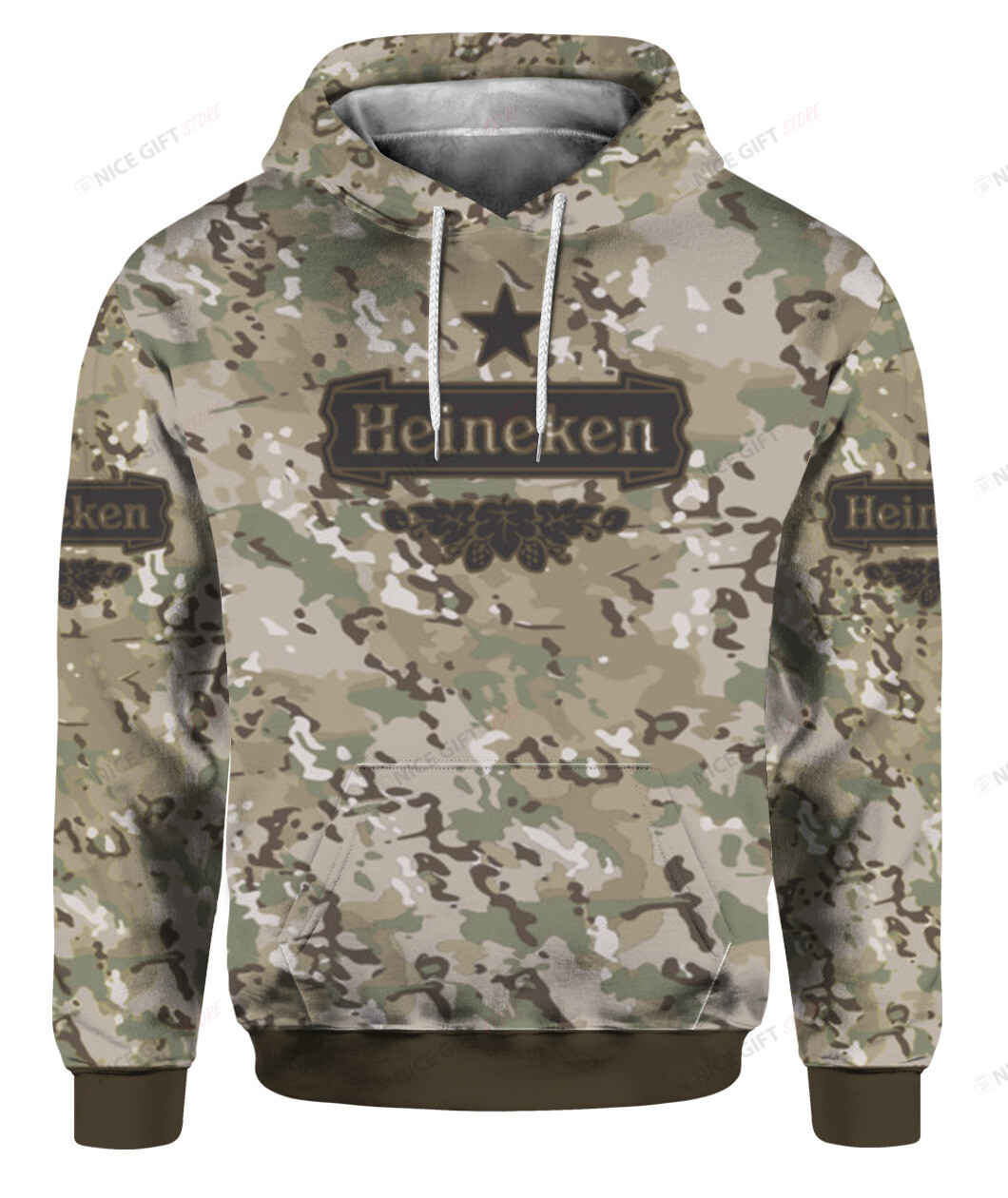 Heineken Camouflage 3D Hoodie Gift For Fans