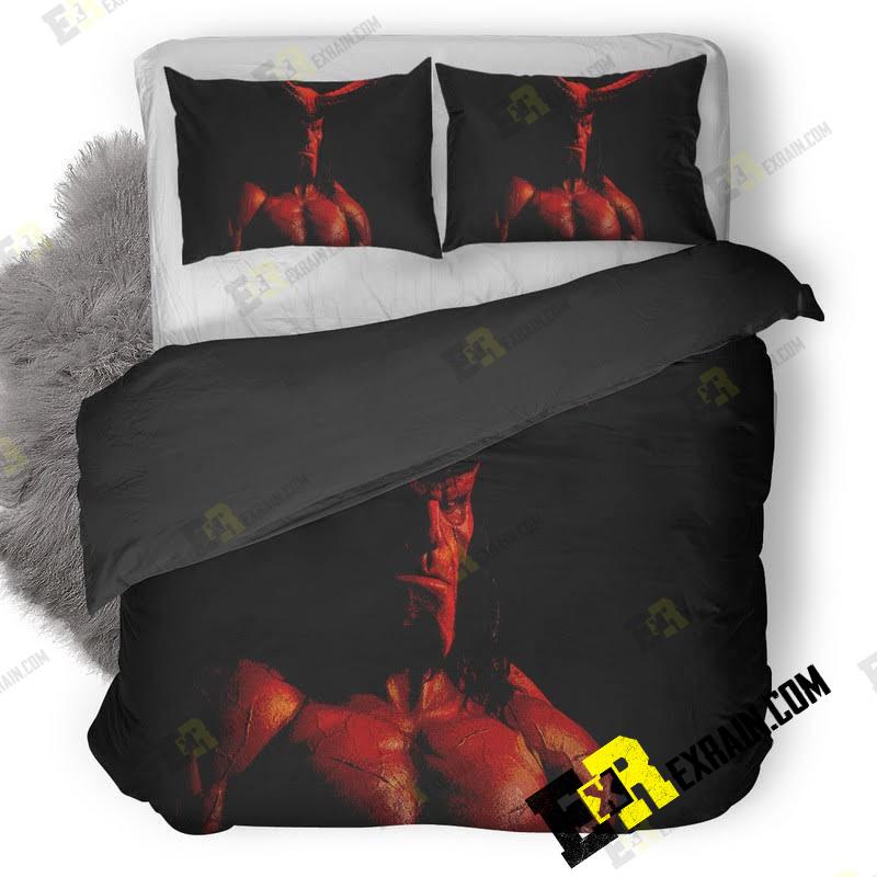 Hellboy 5K Poster Xz 3D Customized Duvet Cover Bedding Set