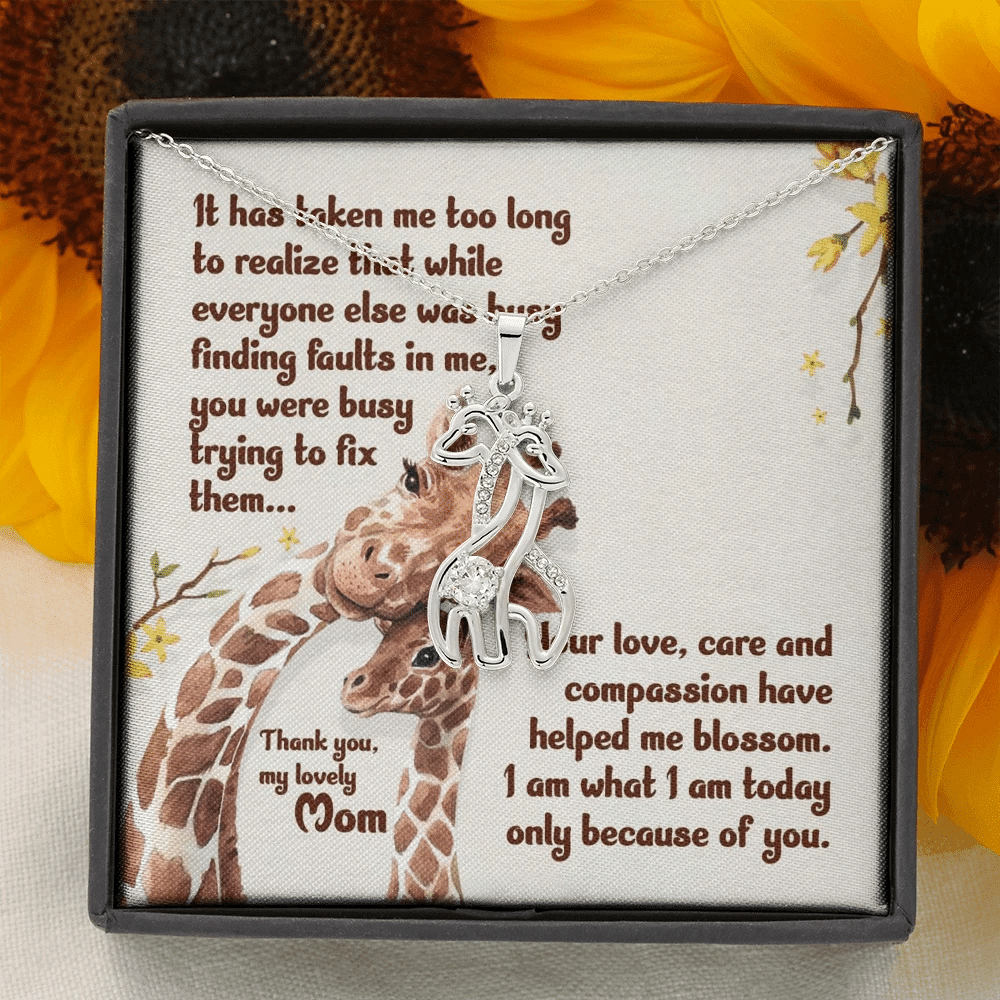Hello Autumn Giraffe Couple Necklace Gift For Mom It Has Taken Me Too Long