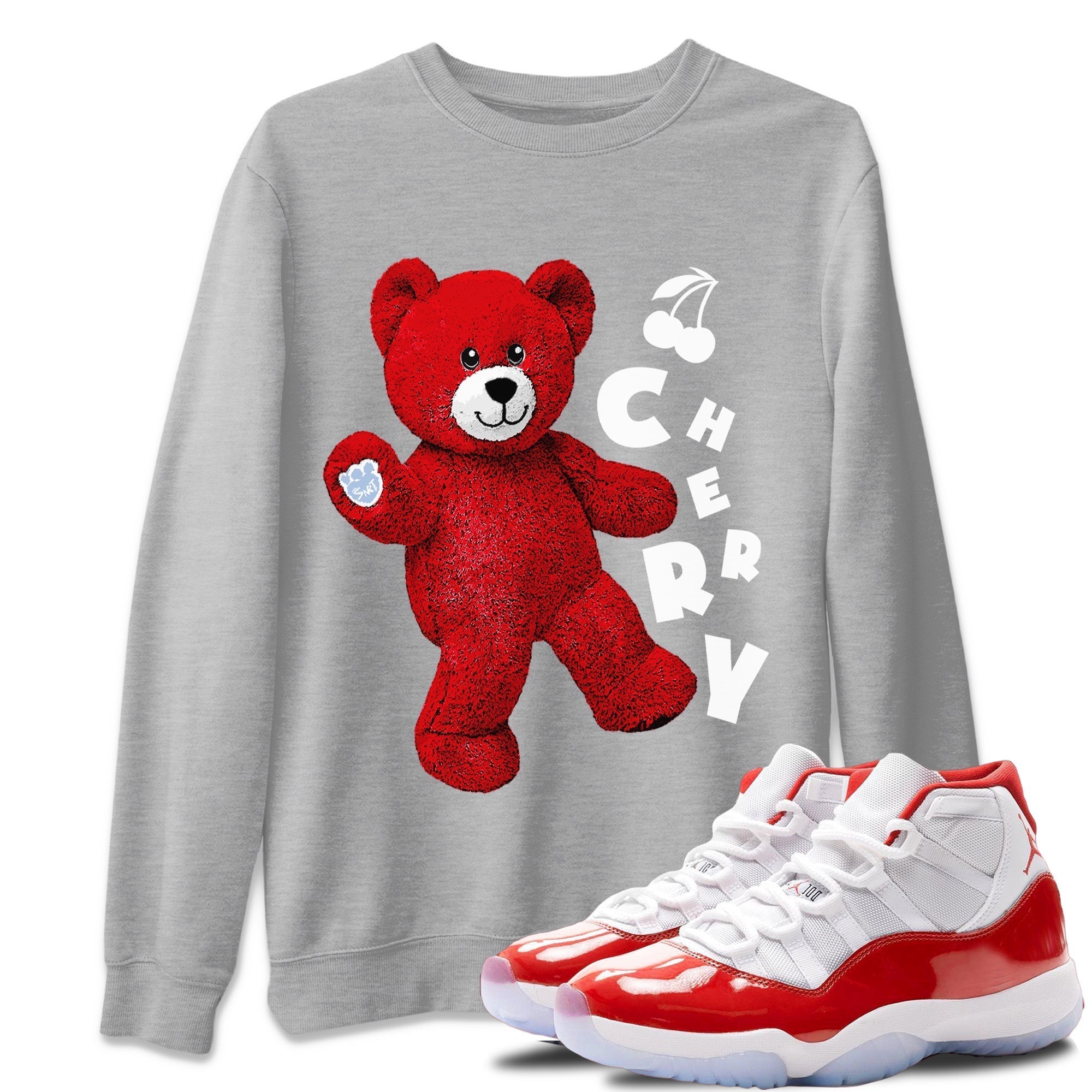 Hello Bear Unisex Sweater – Air Jordan 11 Cherry, Sneakers Matching Sweater