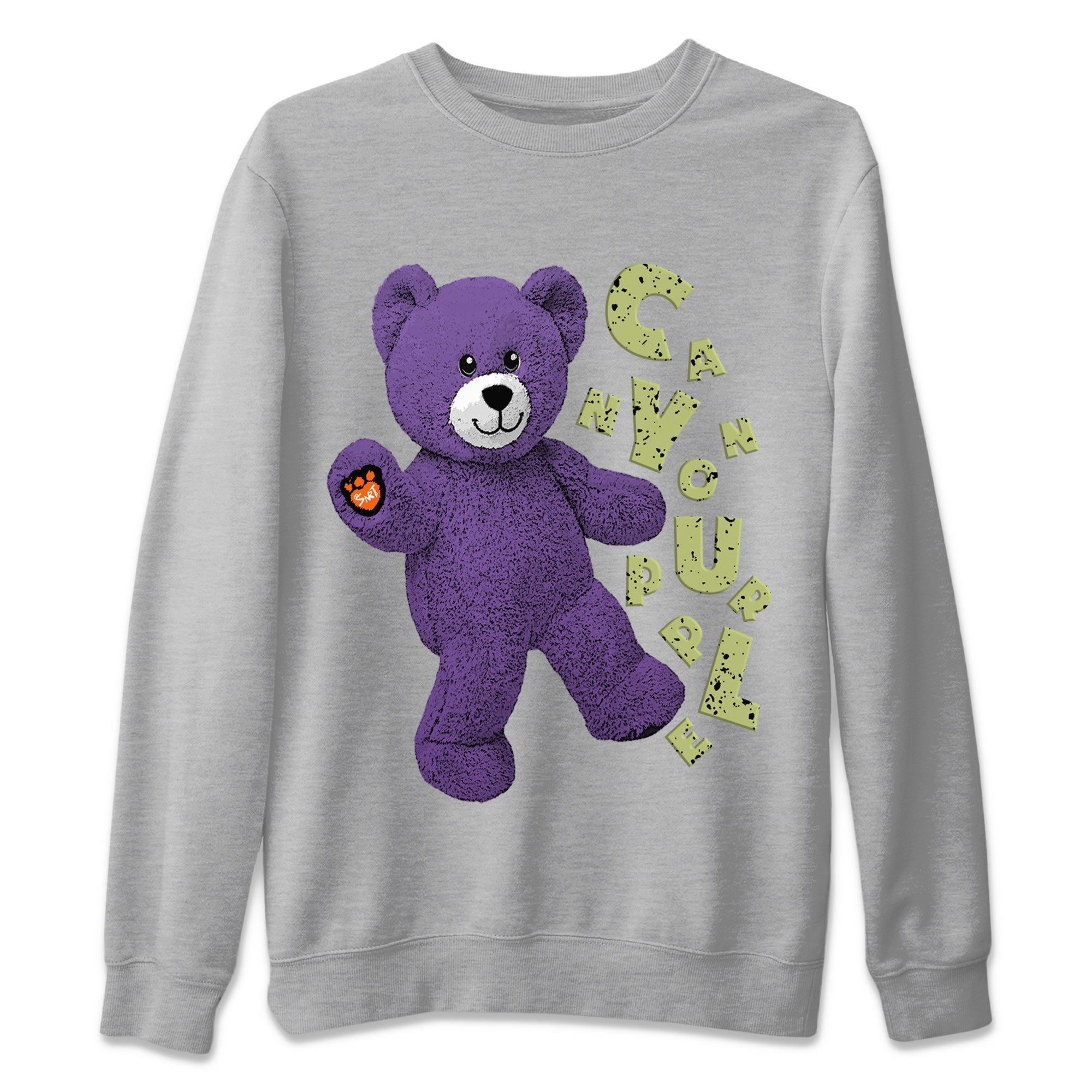 Hello Bear Unisex Sweater – Air Jordan 4 Canyon Purple, Sneakers Matching Sweater