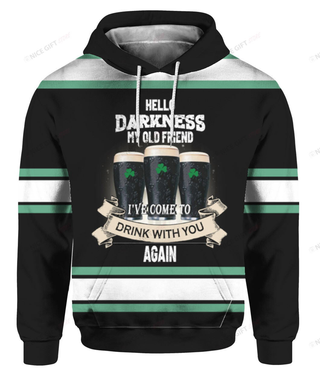 Hello Darkness My Old Friend I’ve Come To Drink With You Again 3D Hoodie Gift For Fans
