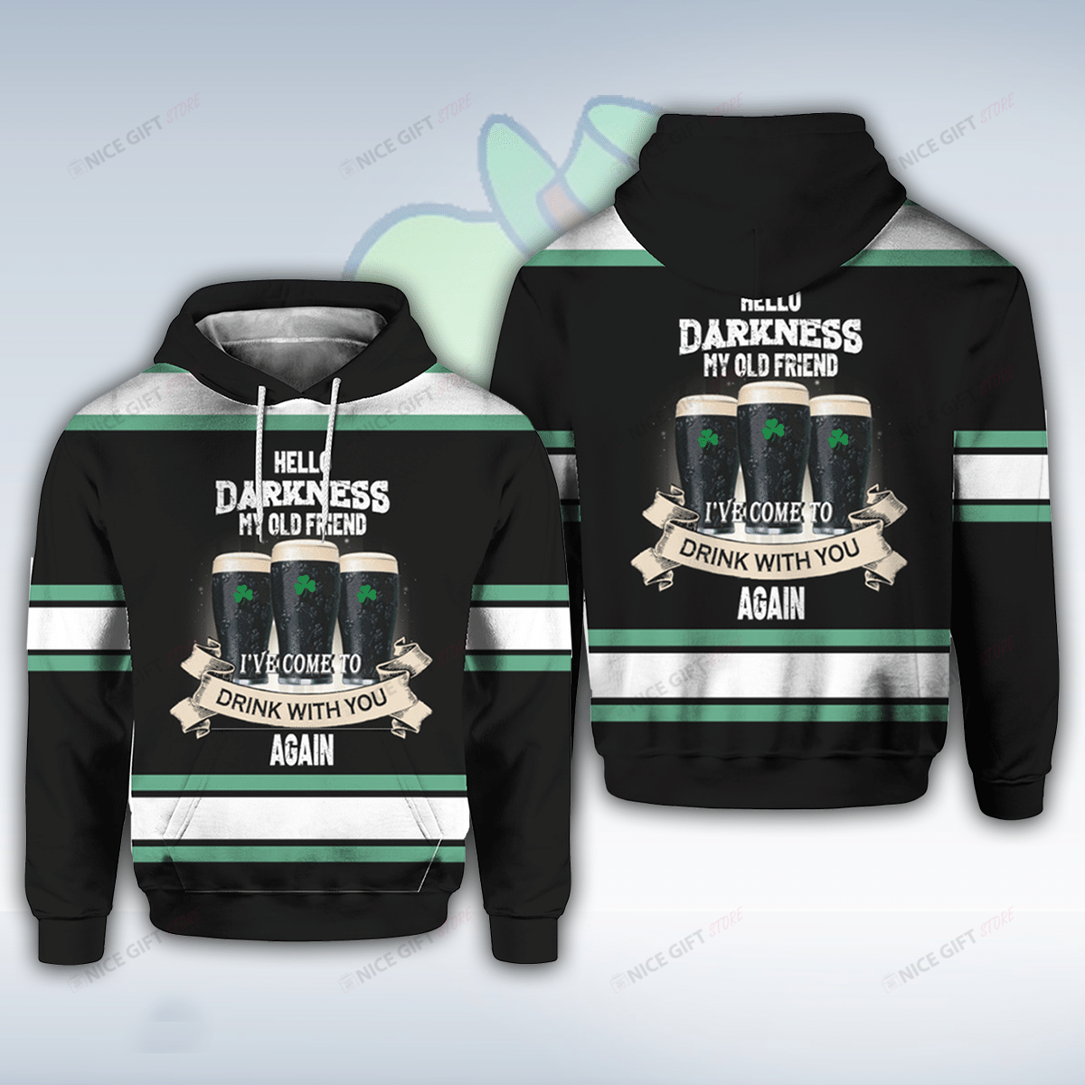 Hello Darkness My Old Friend I’ve Come To Drink With You Again 3D Hoodie Gift For Fans