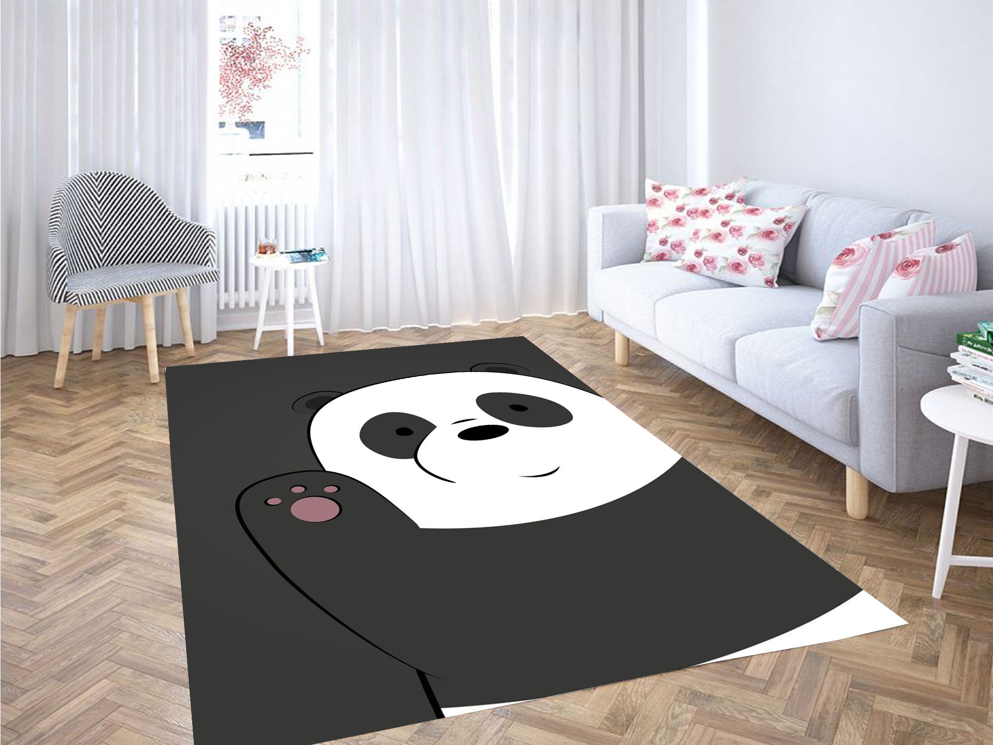 Hello From Panda We Bare Bears Carpet Rectangle Rug