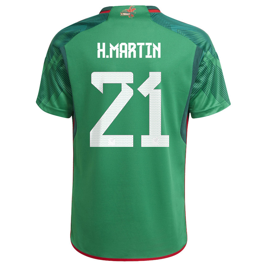 Henry Martín 21 Mexico National Team Qatar World Cup 2022-23 – Green Home  Soccer Jersey