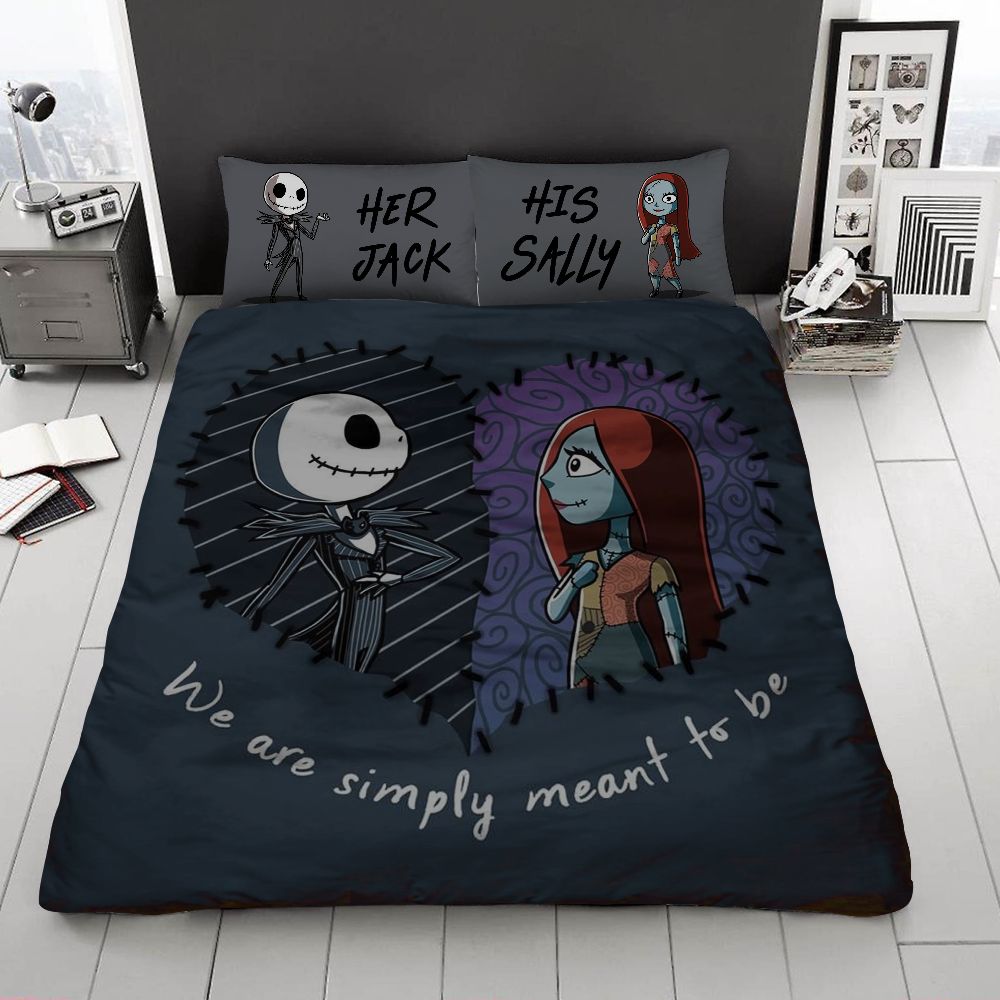 Her Jack His Sally We Are Simply Meant To Be Duvet Cover Bedding Set