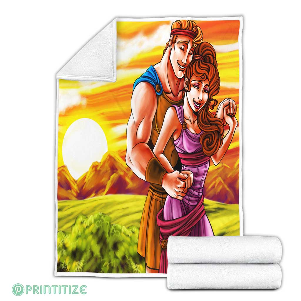 Hercules And Megara Happy Painting Fleece Blanket