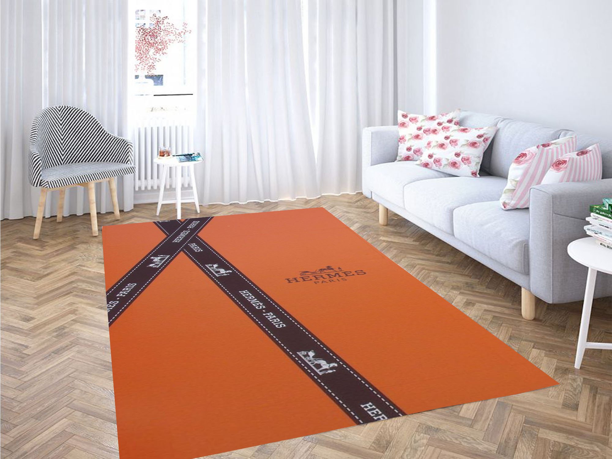 Hermes Wallpaper Carpet Rectangle Rug