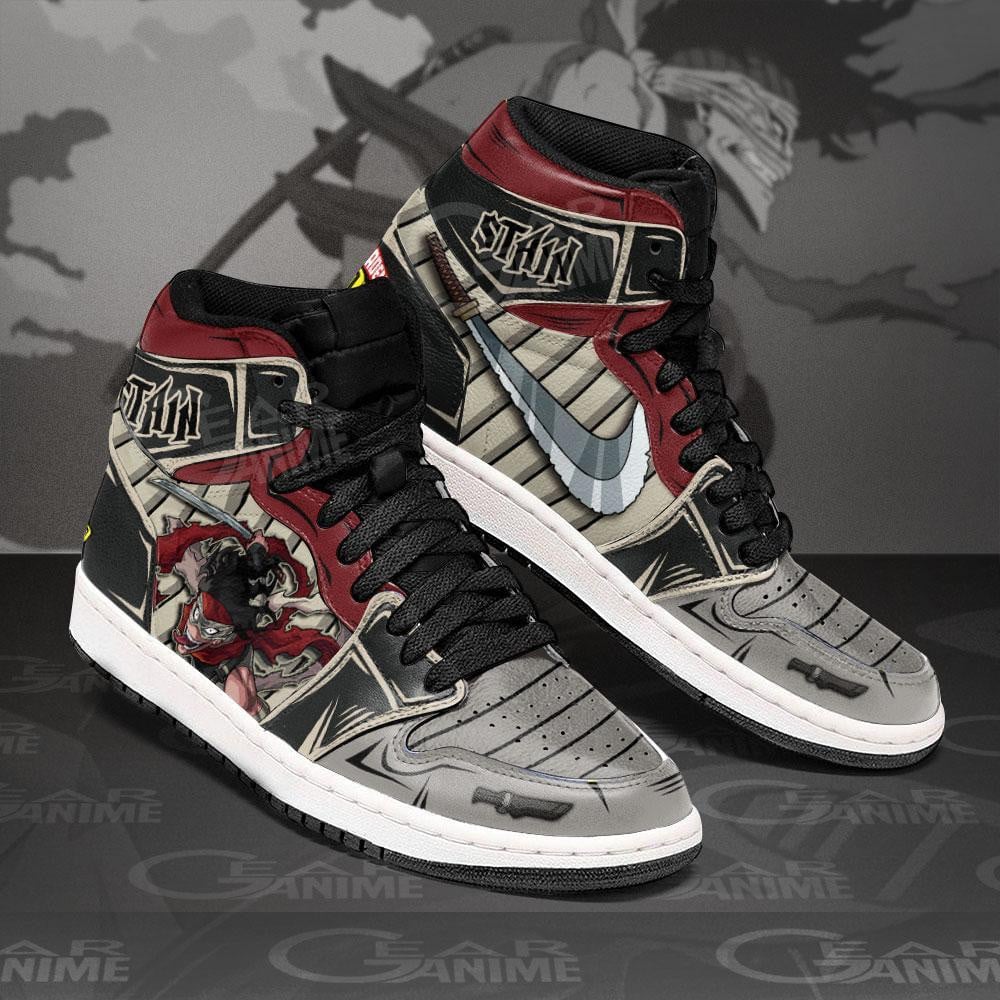 Hero Killer Stain JD1s Sneakers My Hero Academia Anime Shoes, Air Jordan Hightop