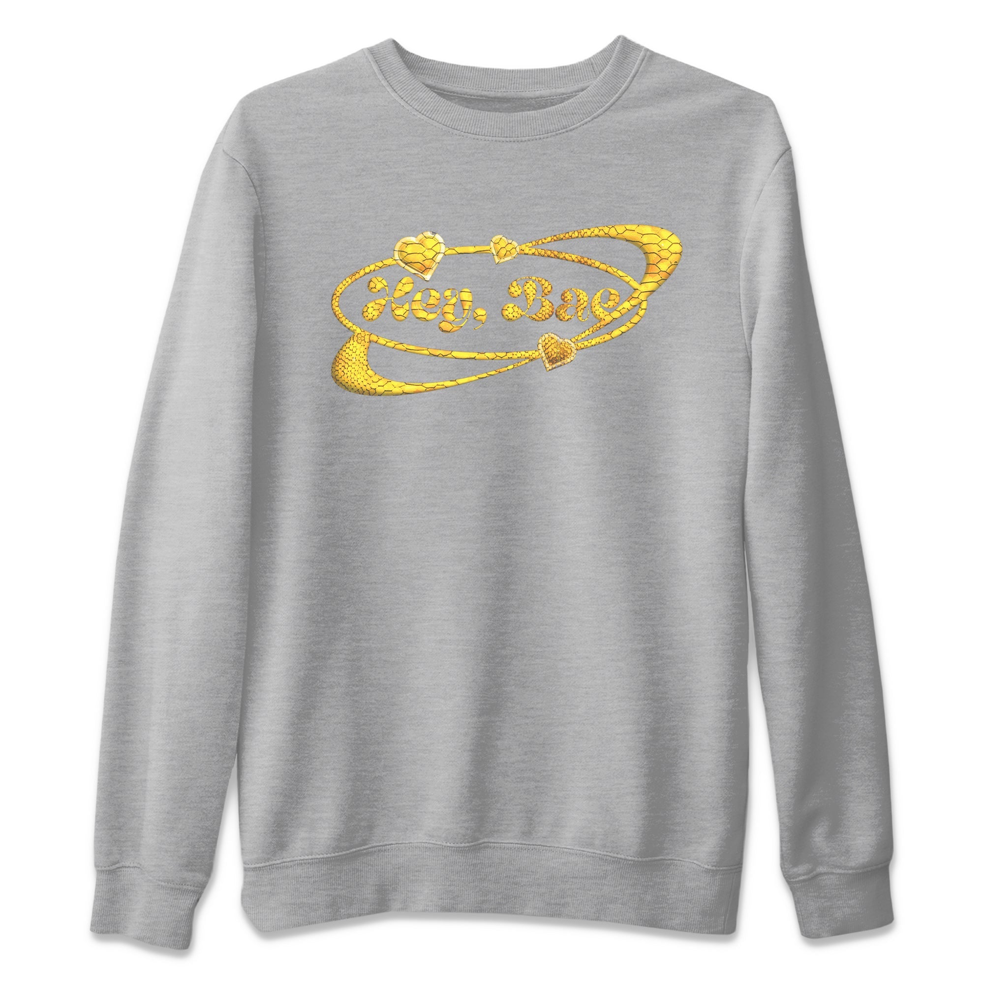 Hey Bae Unisex Sweater – Air Jordan 11 Yellow Python, Sneakers Matching Sweater