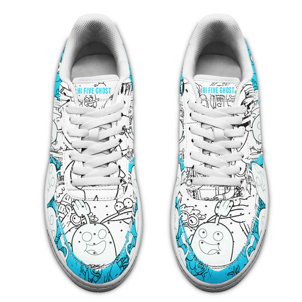 Hi Five Ghost Regular Show Air Sneakers Custom Cartoon Shoes