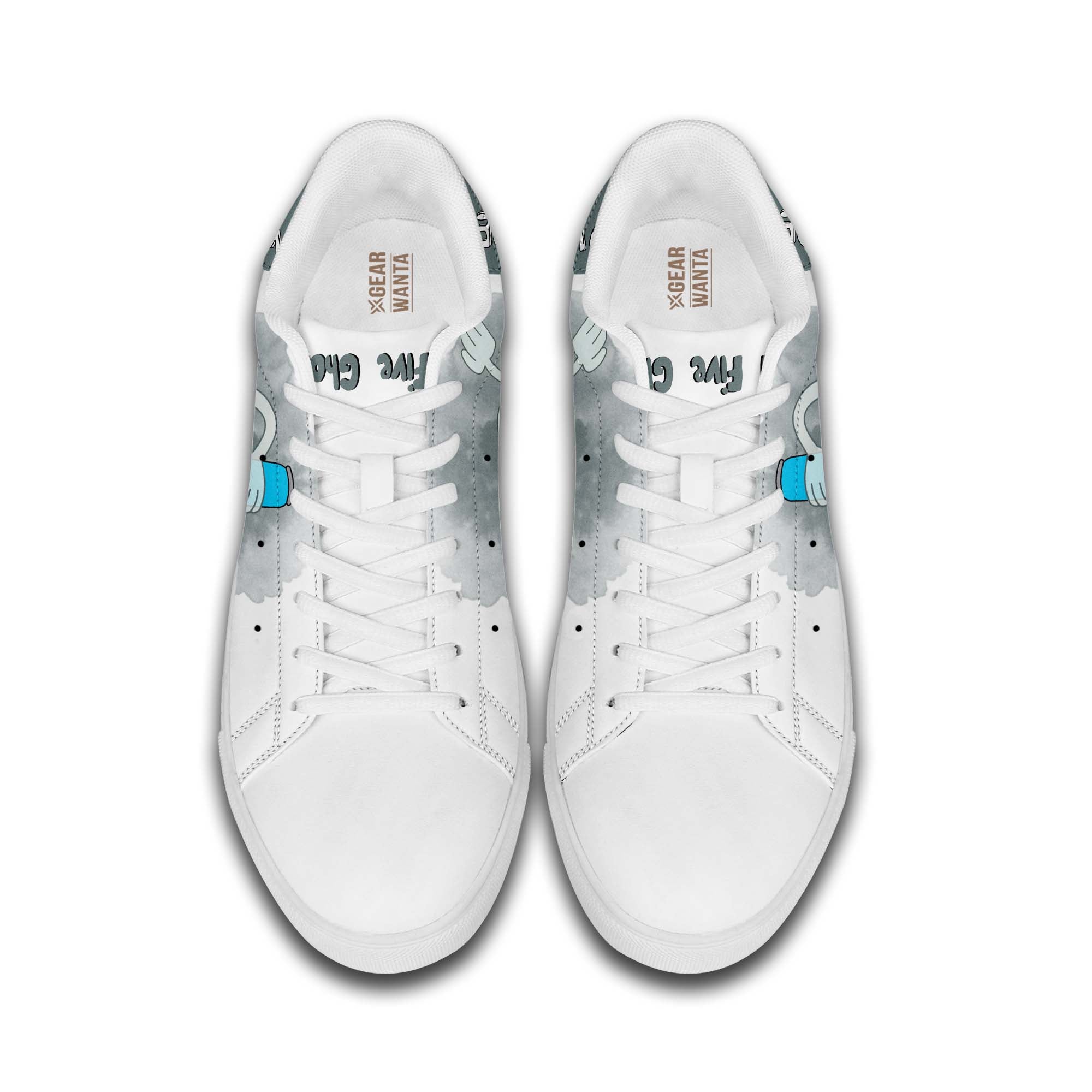 Hi Five Ghost Regular Show Skate Shoes Custom Color Cartoon Sneakers