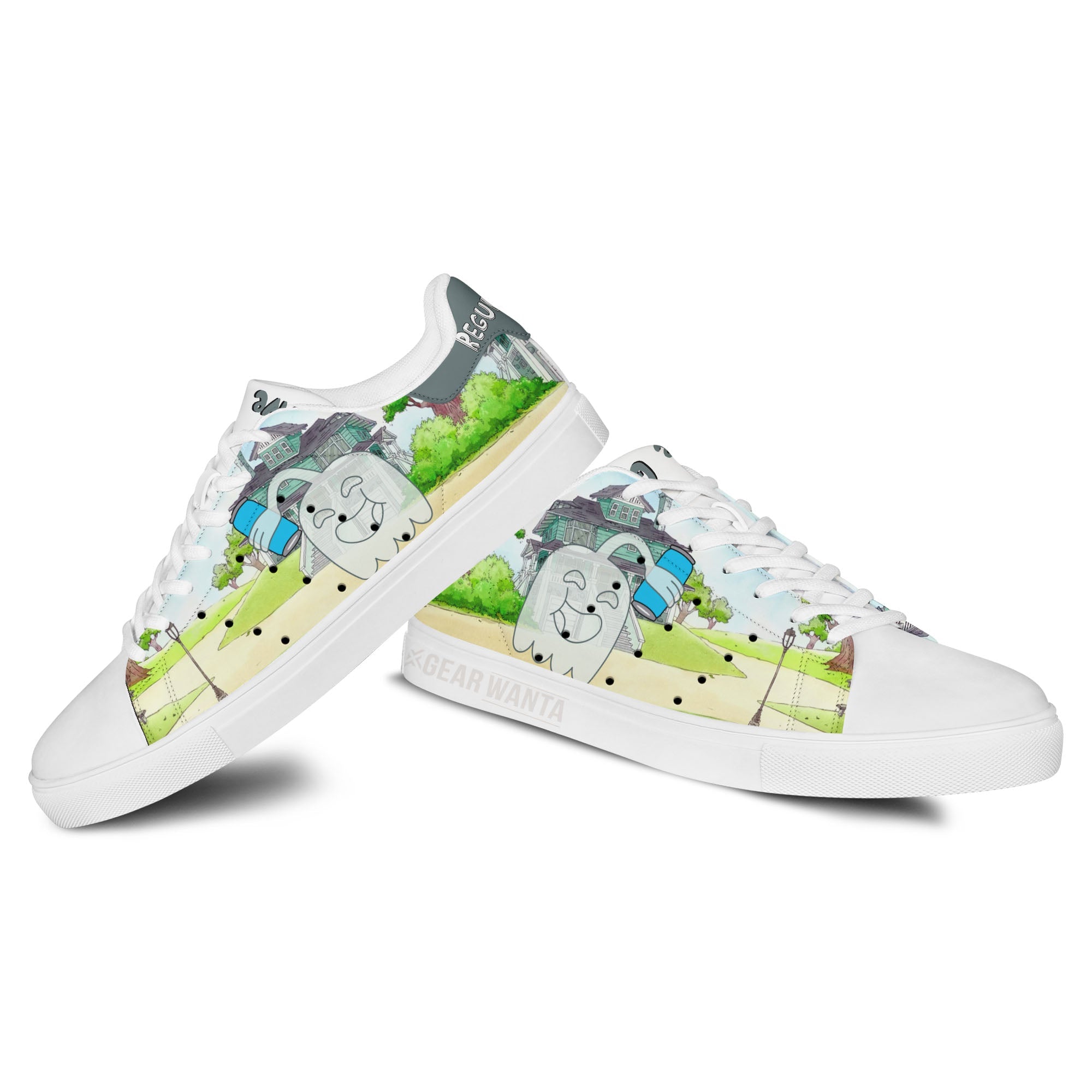 Hi Five Ghost Skate Shoes Custom Regular Show Cartoon Fans
