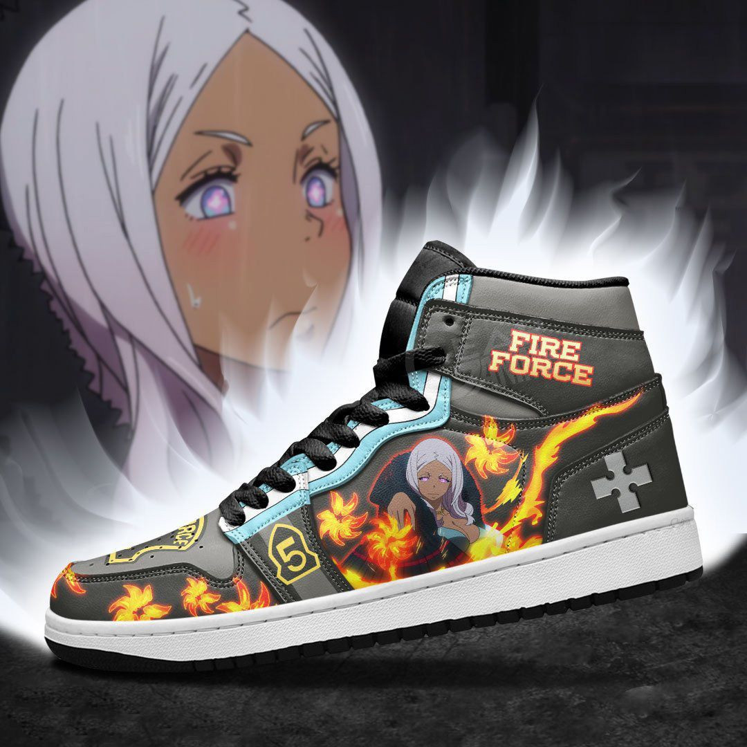 Hibana Fire Force Anime 1 High Top Air Jordan Sneaker, Air Jordan Hightop