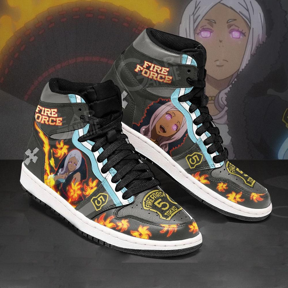 Hibana Fire Force Anime 1 High Top Air Jordan Sneaker, Air Jordan Hightop