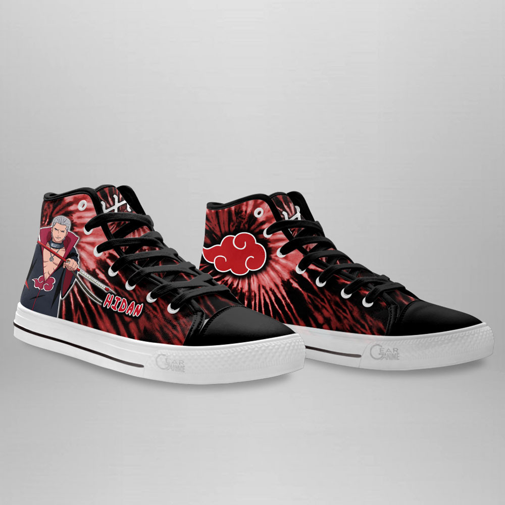 Hidan High Top Shoes Custom Anime Akatsuki Sneakers Tie Dye Style