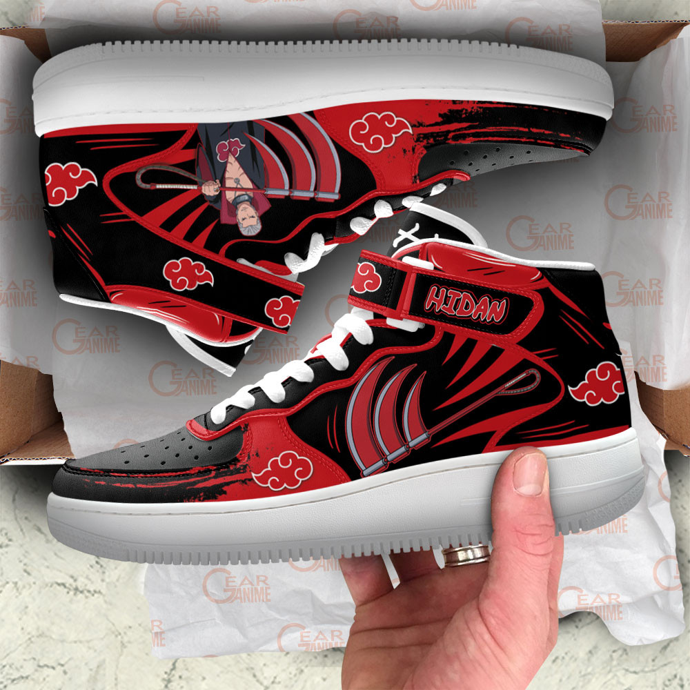Hidan Sneakers Air Mid Custom Anime Akatsuki Shoes