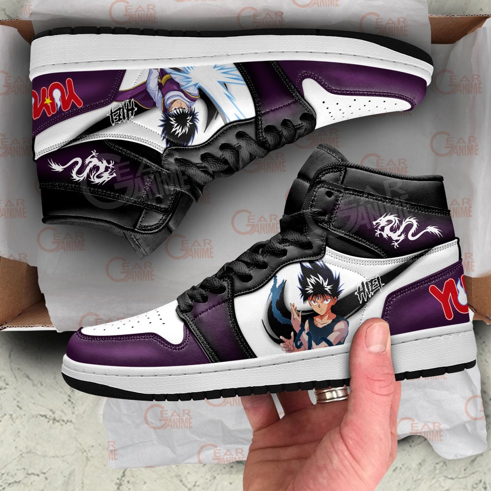 Hiei JD1s Sneakers Yu Yu Hakusho Anime Shoes, Air Jordan Hightop