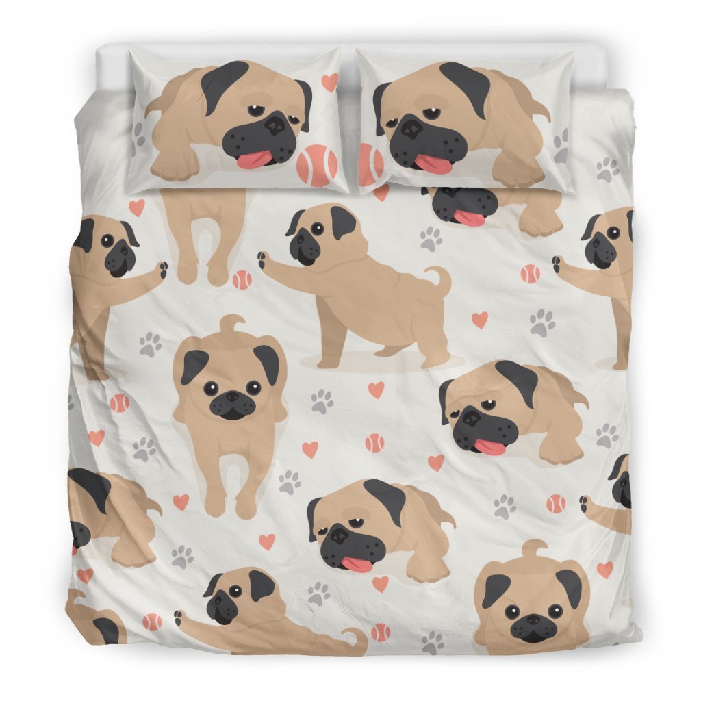 High Five Pug Duvet Cover Bedding Set